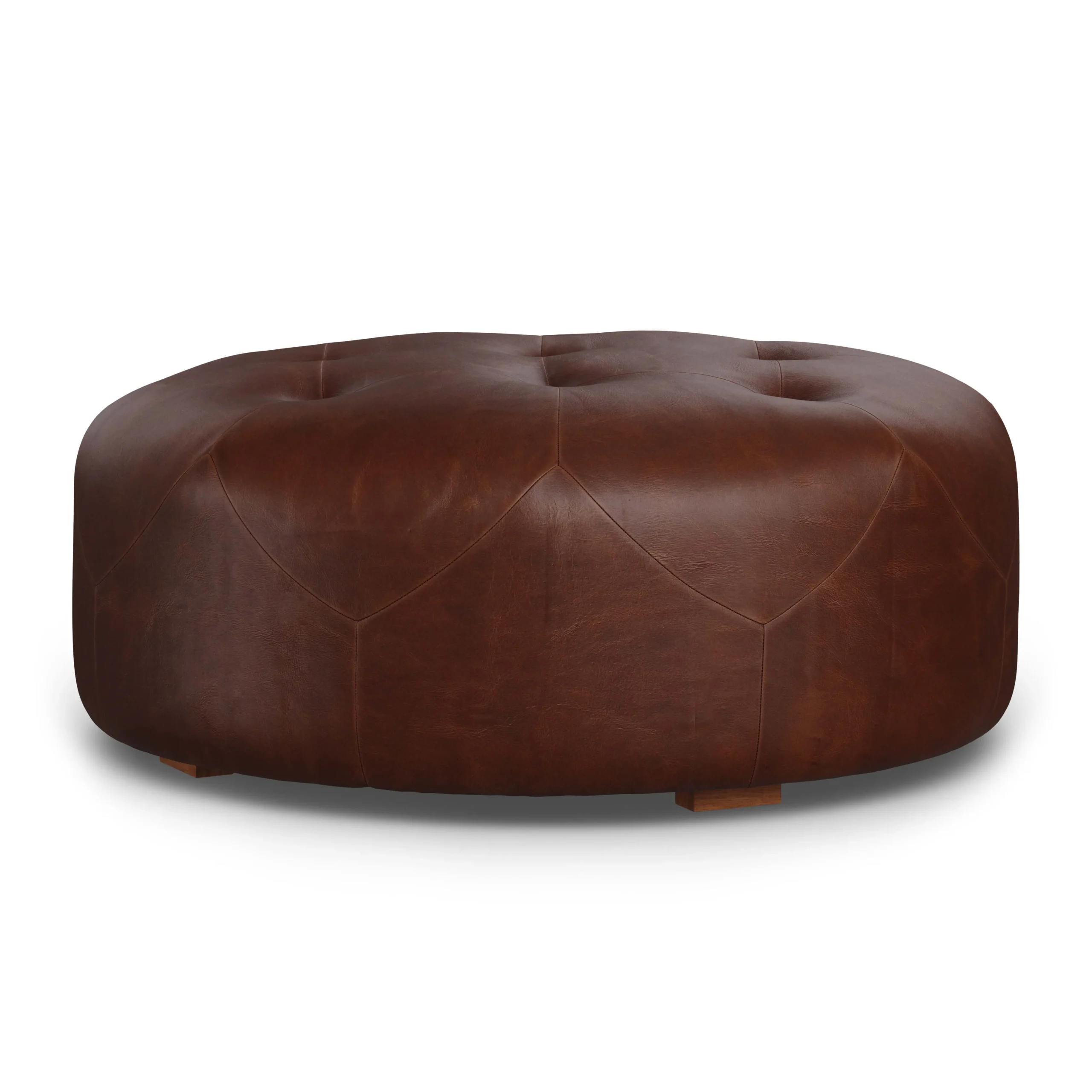 Timpani 41_ Leather Ottoman - Indiana Brown - Image 6