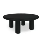 Adel 42_ Round Coffee Table - Black