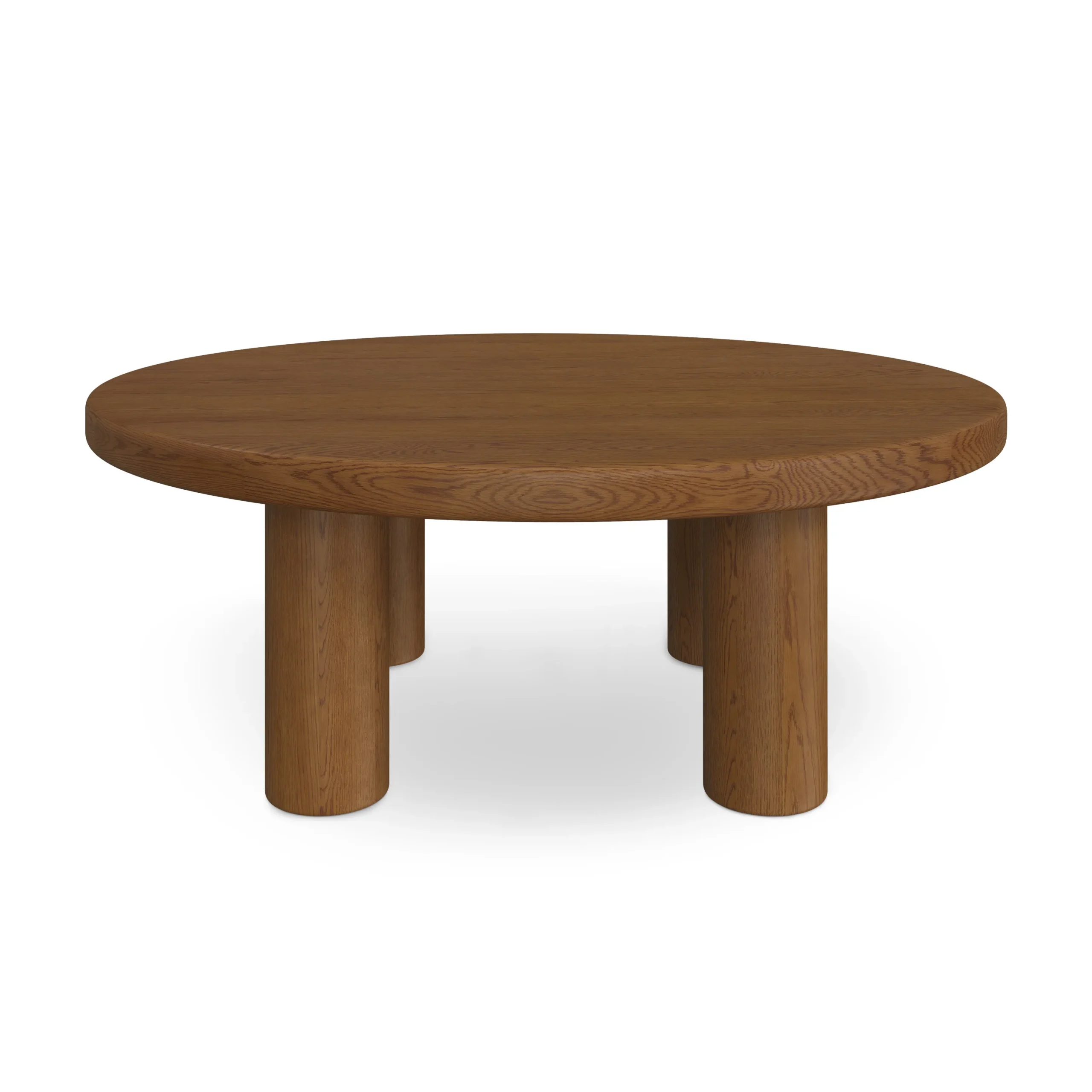 Adel 42_ Round Coffee Table - Smoked Oak - Image 4