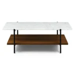 Agotu 44_ Marble Coffee Table - Walnut