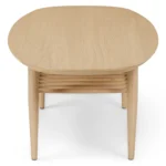 Lenia 53.5_ Oval Coffee Table - White Oak
