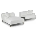 Abisko 94.5_ Left Sectional - Quartz White