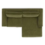 Beta 98_ Modular Right Chaise Sectional - Cypress Green