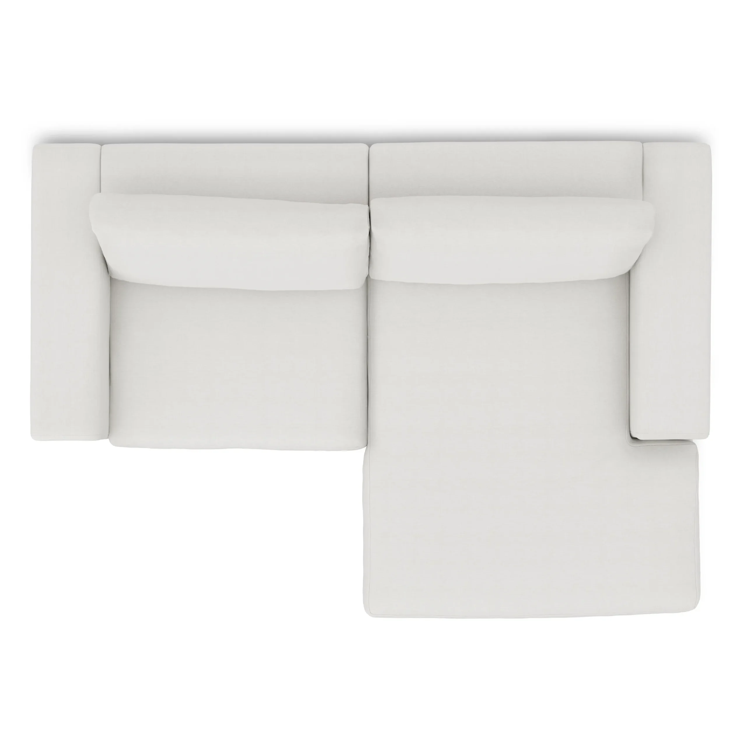 Beta 98_ Modular Right Chaise Sectional - Quartz White - Image 6