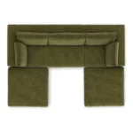 Beta 129.5_ Modular U Sectional - Cypress Green