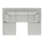 Beta 129.5_ Modular U Sectional - Welsh Gray