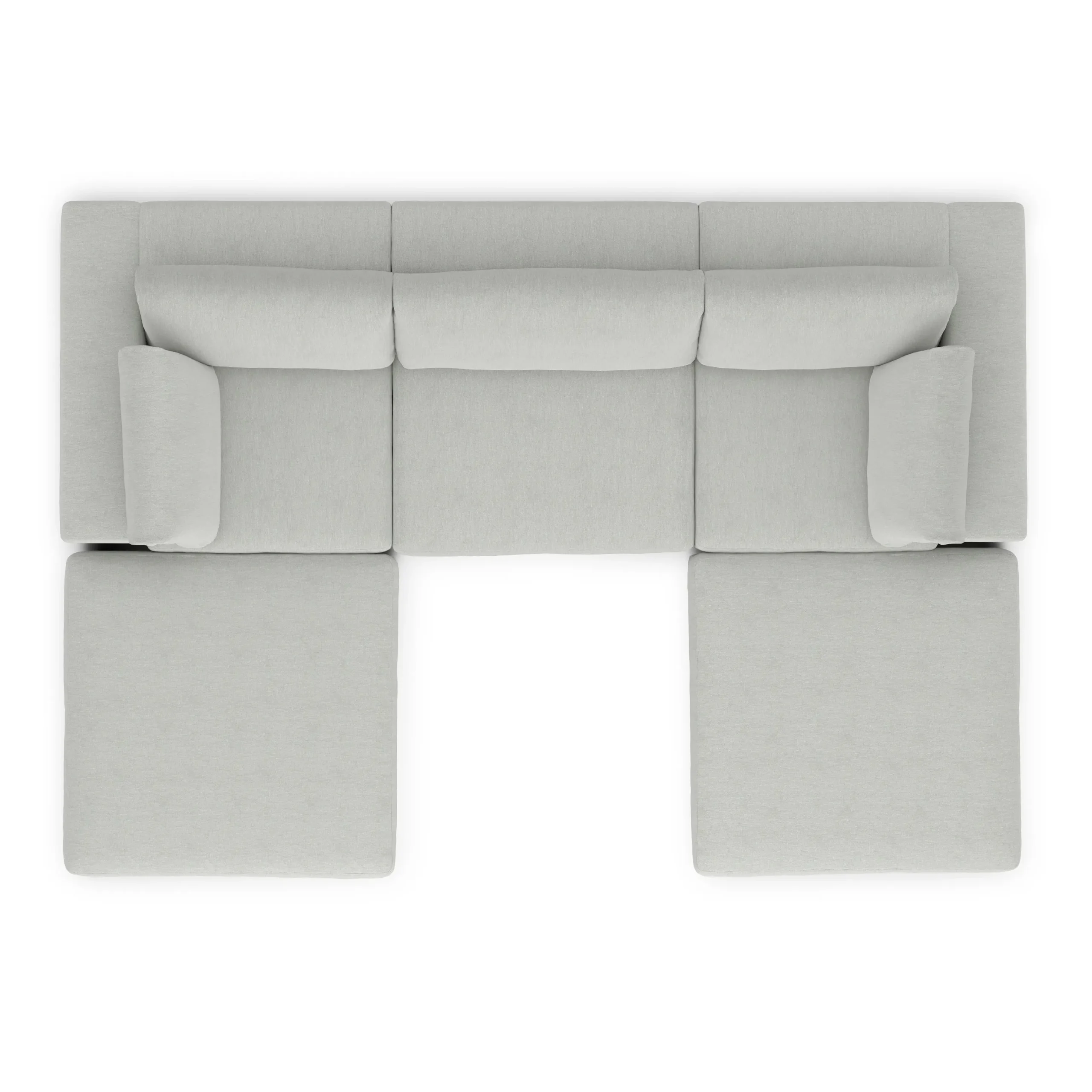 Beta 129.5_ Modular U Sectional - Welsh Gray - Image 6