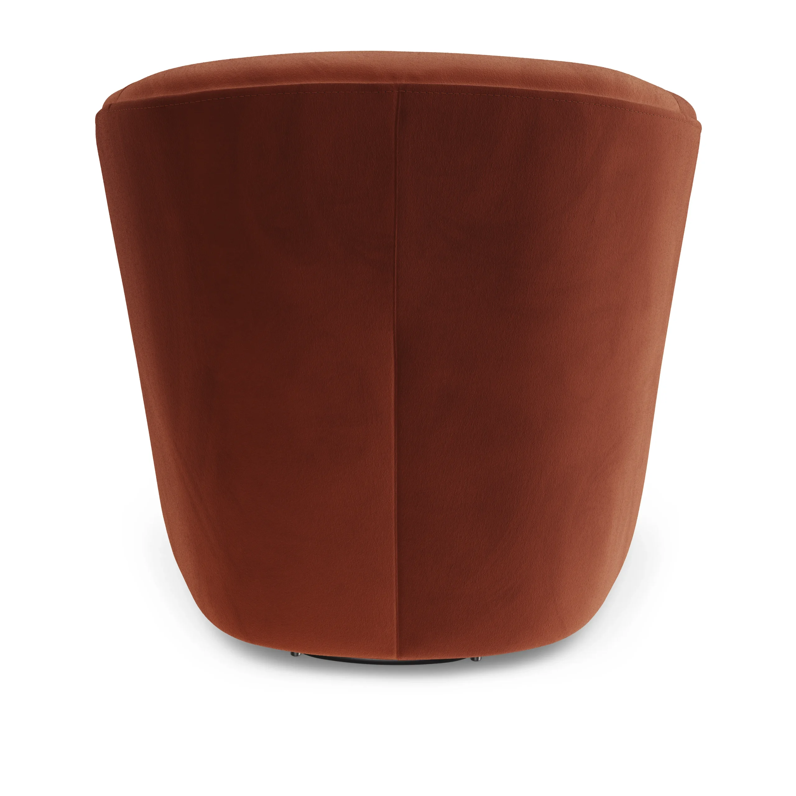 Turoy 32.5_ Velvet Swivel Lounge Chair - Hale Rust - Image 4