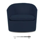 Turoy 32.5_ Swivel Lounge Chair - Catalina Blue Bouclé