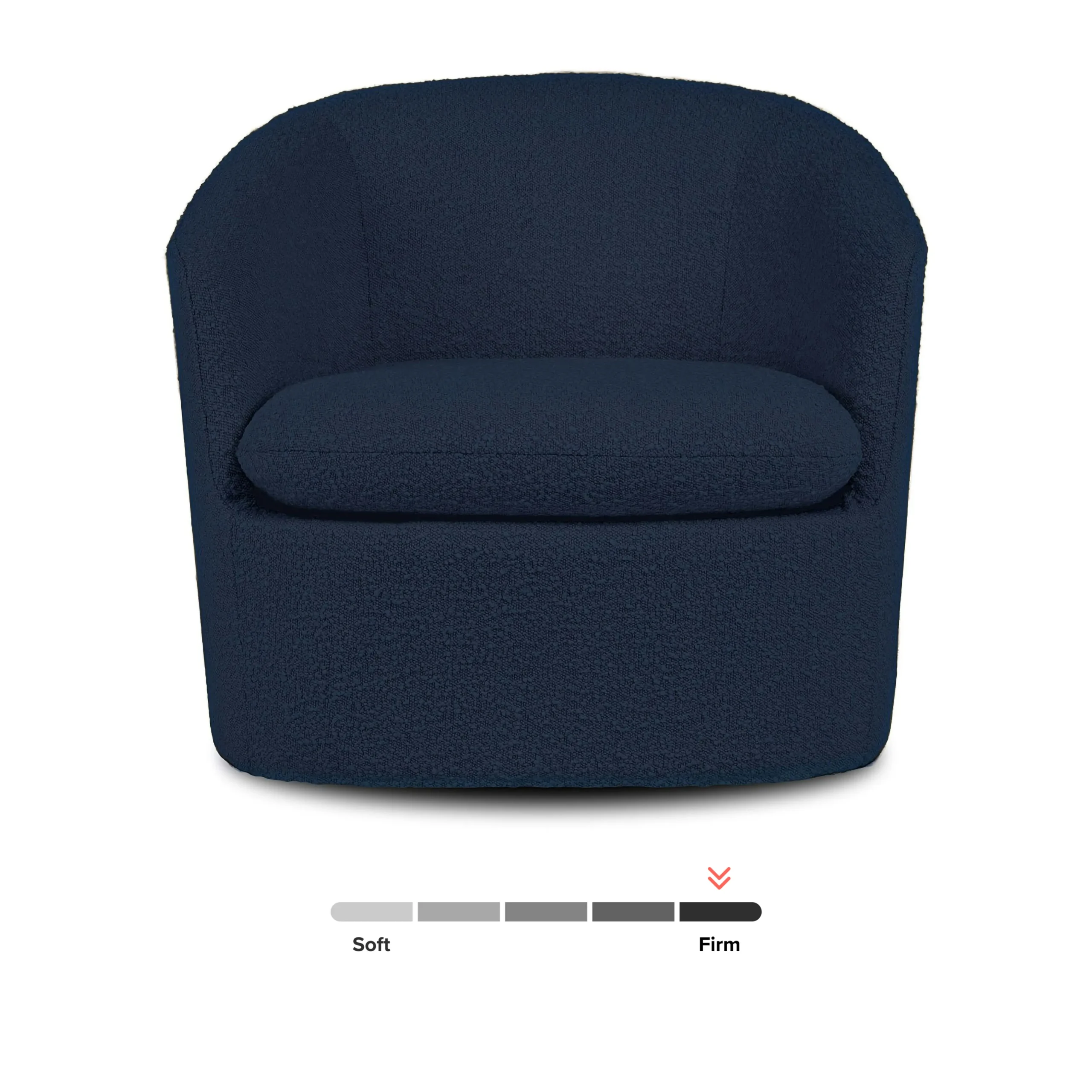 Turoy 32.5_ Swivel Lounge Chair - Catalina Blue Bouclé - Image 9
