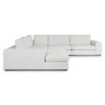 Beta 133.5_ Left Modular Conversational Sectional - Quartz White