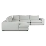 Beta 133.5_ Left Modular Conversational Sectional - Welsh Gray