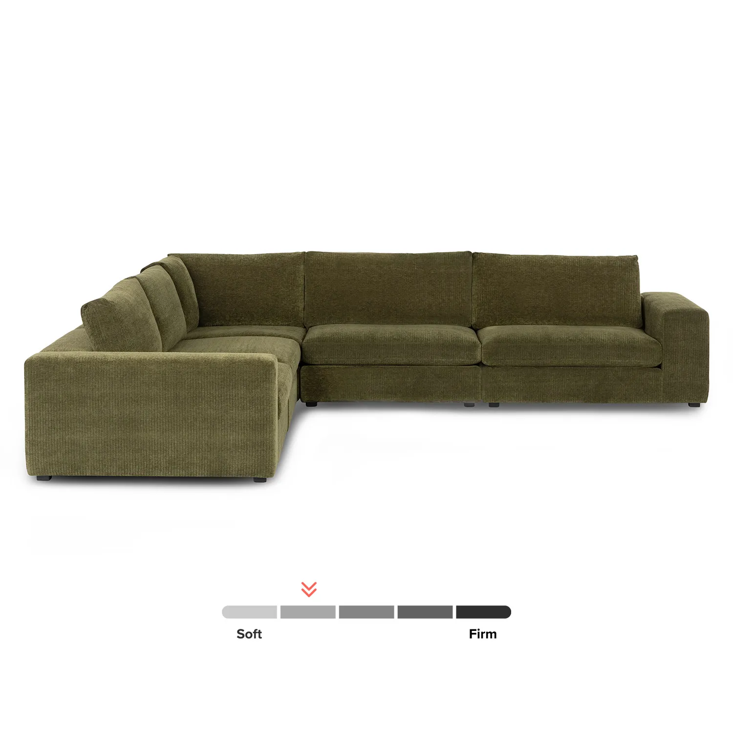 Beta 133.5_ Modular Corner Sectional - Cypress Green - Image 6