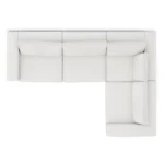 Beta 133.5_ Modular L Sectional - Quartz White