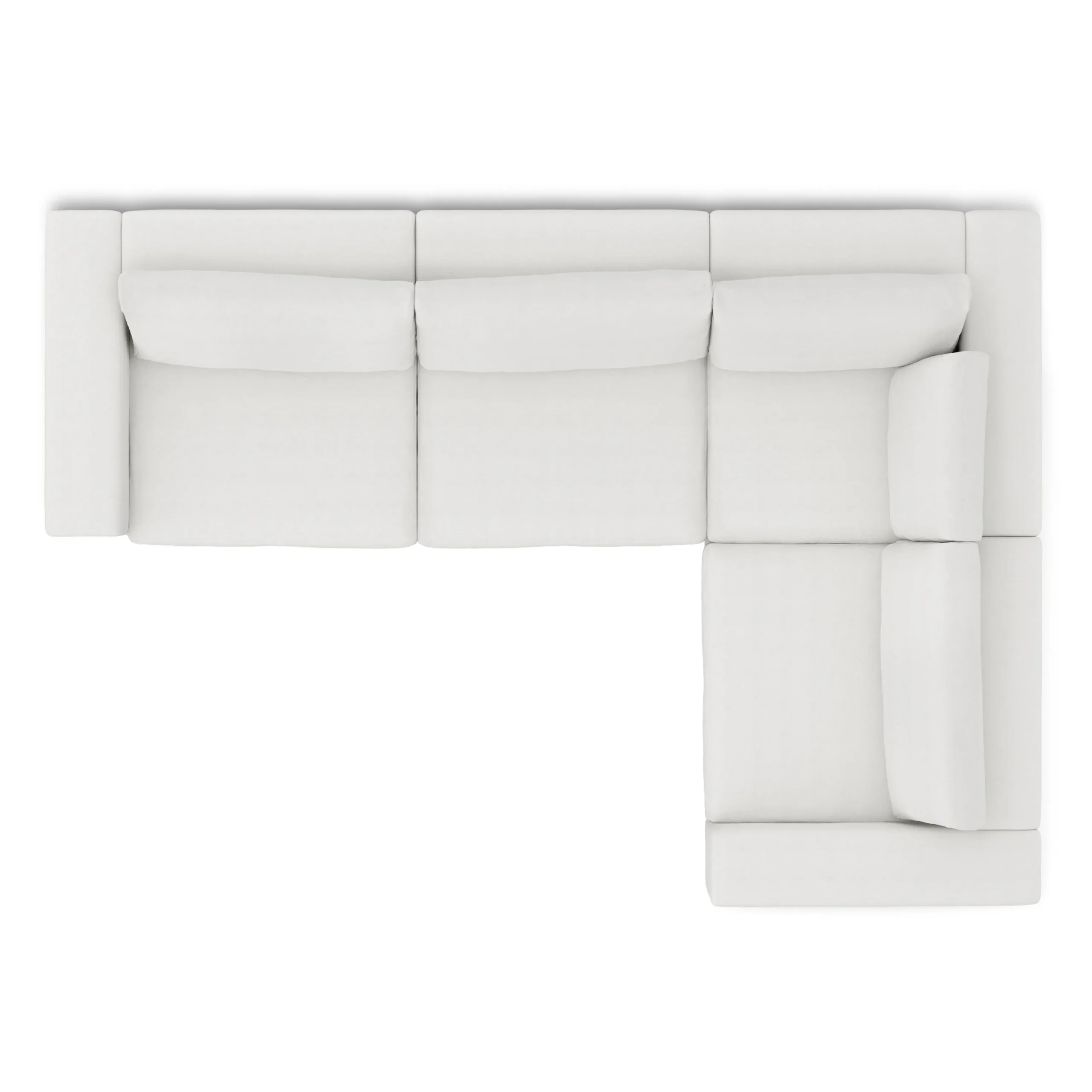 Beta 133.5_ Modular L Sectional - Quartz White - Image 6