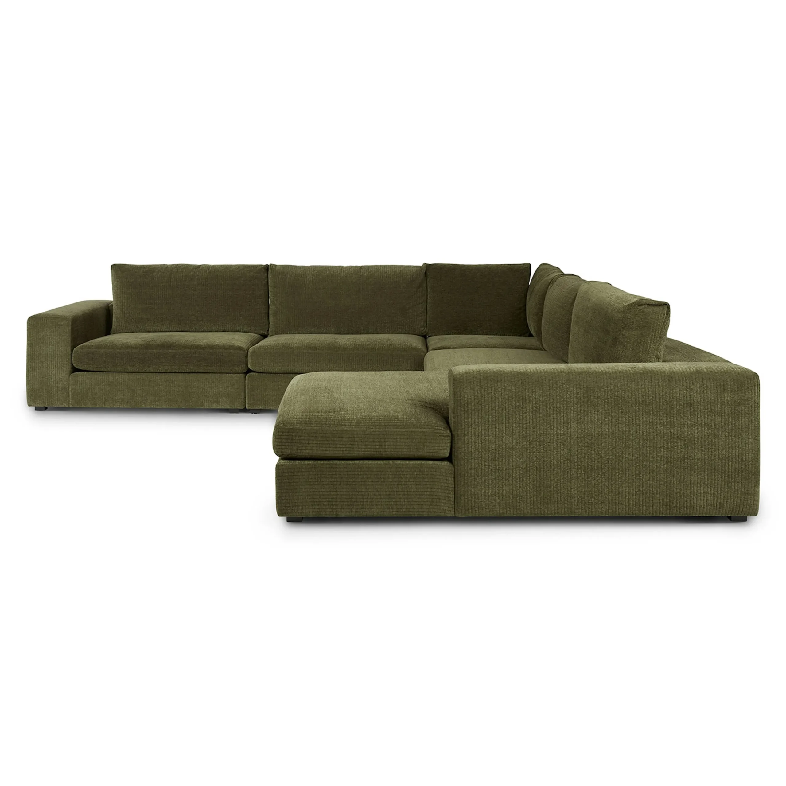 Beta 133.5_ Right Modular Conversational Sectional - Cypress Green - Image 6