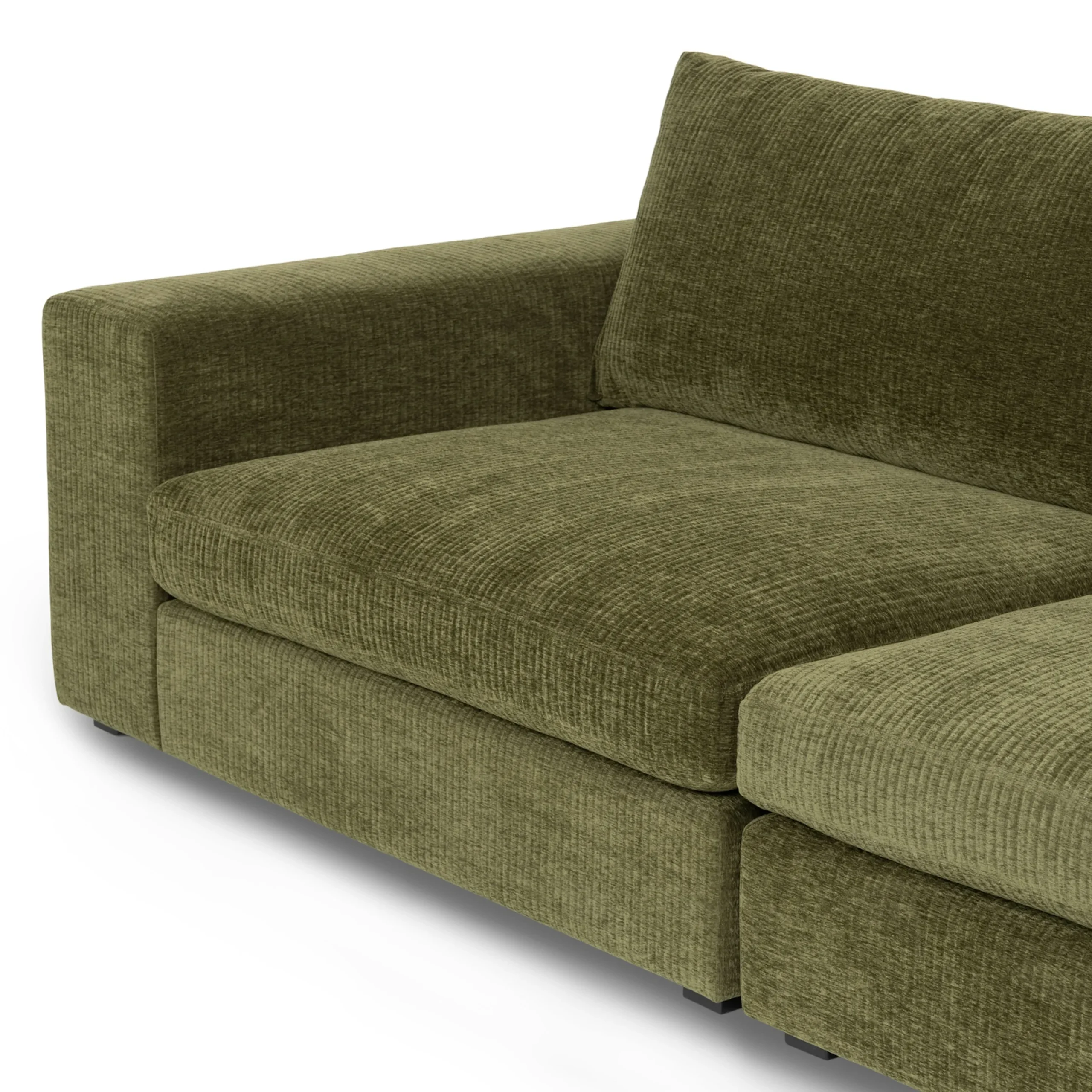 Beta 133.5_ Right Modular Sectional - Cypress Green - Image 6
