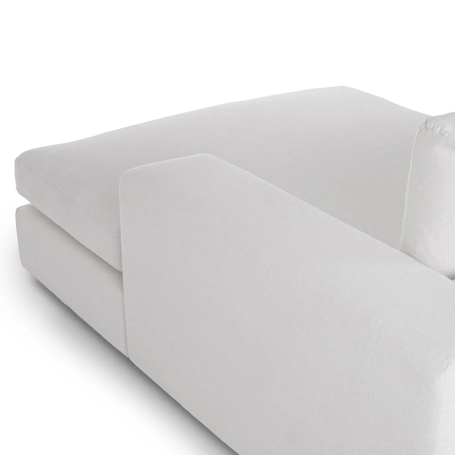 Beta 137.5_ Right Modular Chaise Sectional - Quartz White - Image 6