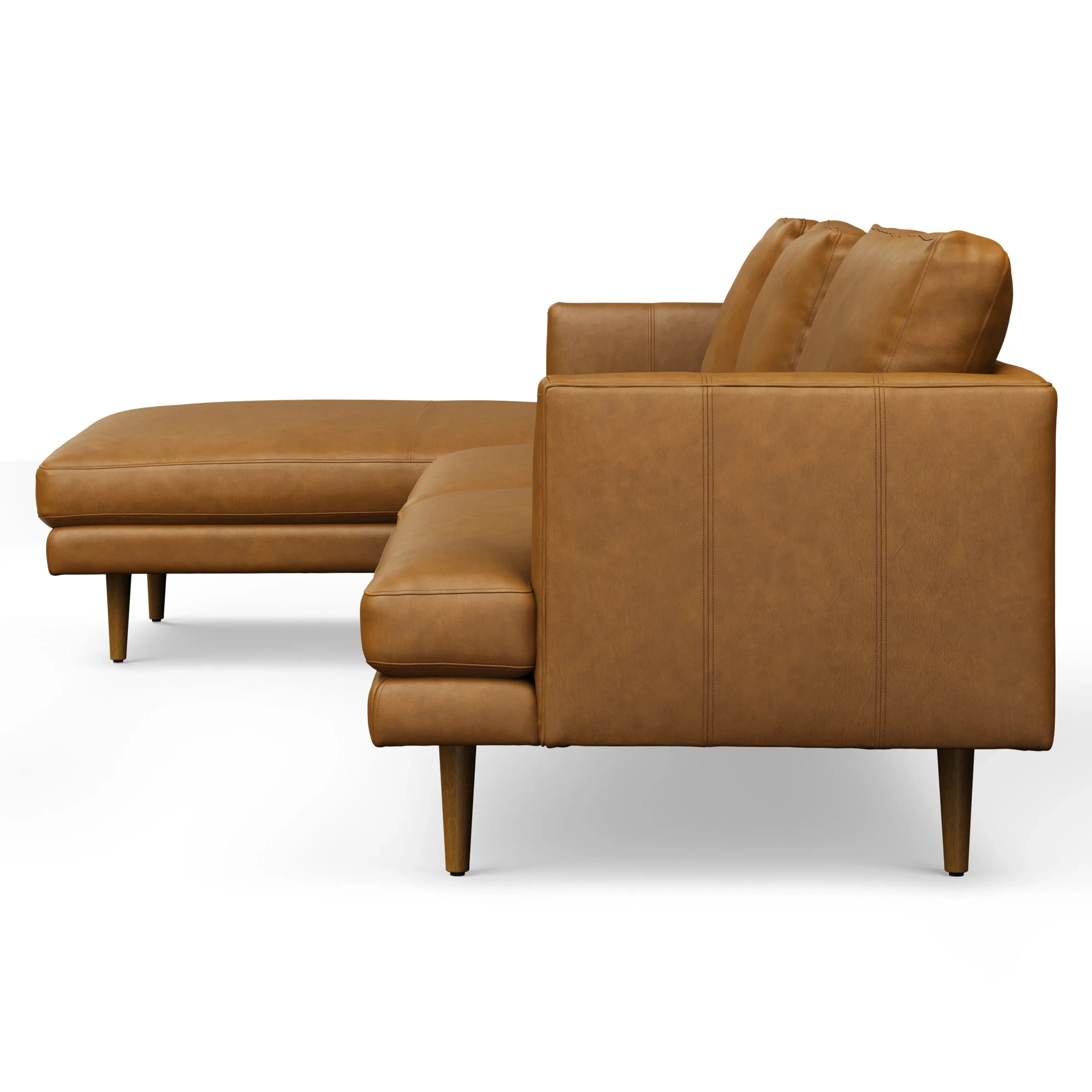 Burrard 112_ Leather Left Sectional - Bella Caramel - Image 6