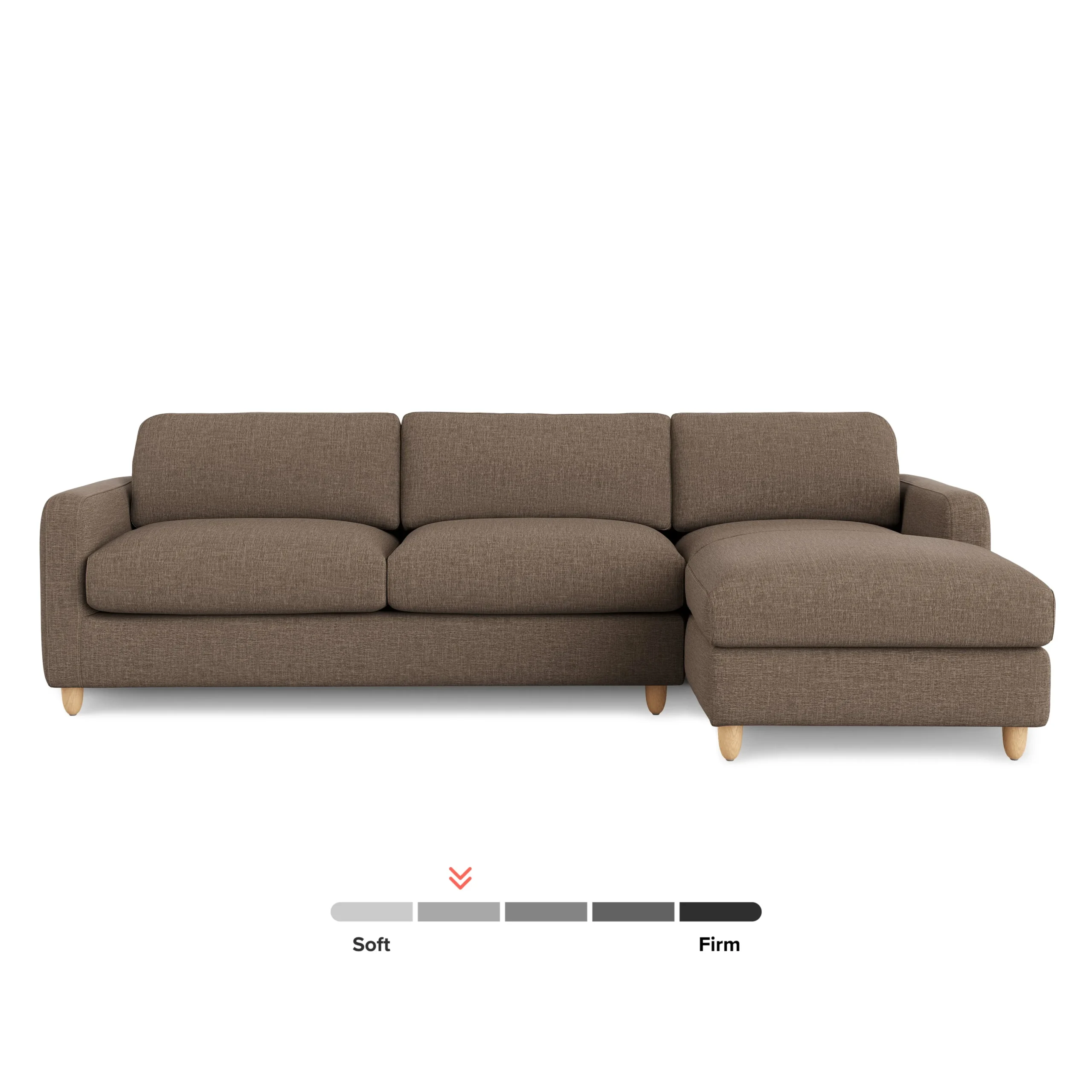 Vati 114_ Right Storage Sleeper Sectional - Natural Oak and Buckler Brown - Image 6