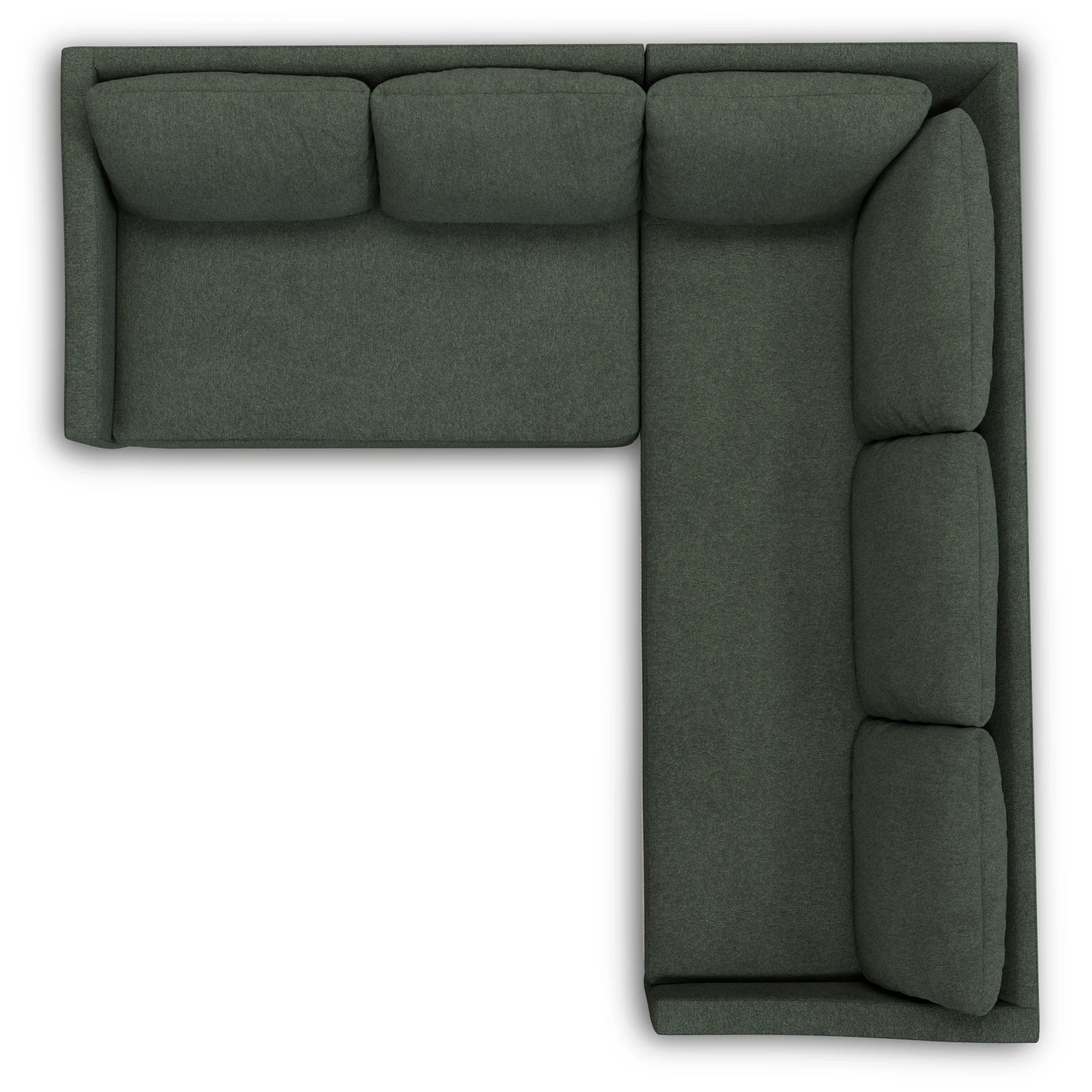 Landry 91_ Corner Sectional - Green Wool Bouclé - Image 6