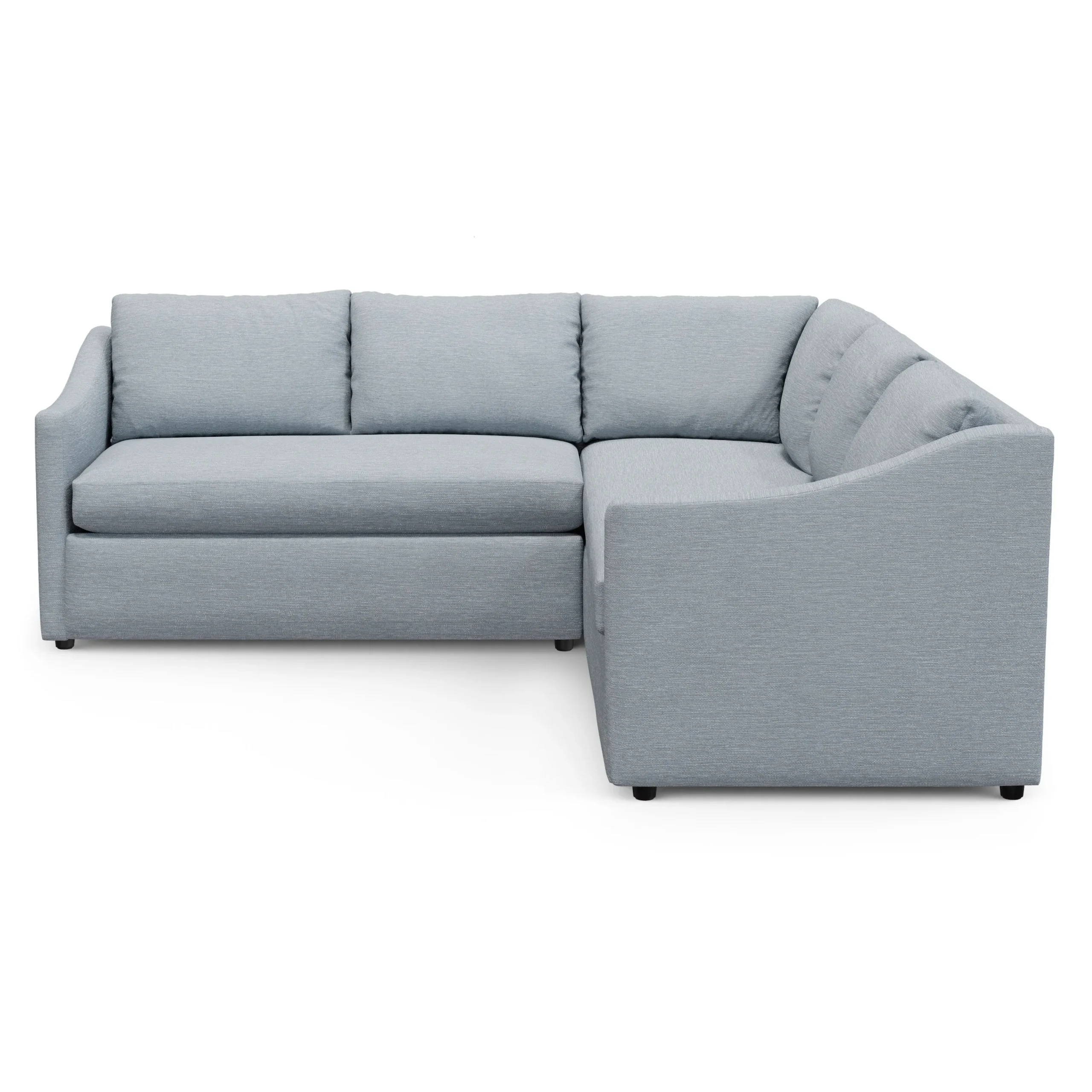 Landry 91_ Corner Sectional - Silver Light Blue - Image 6