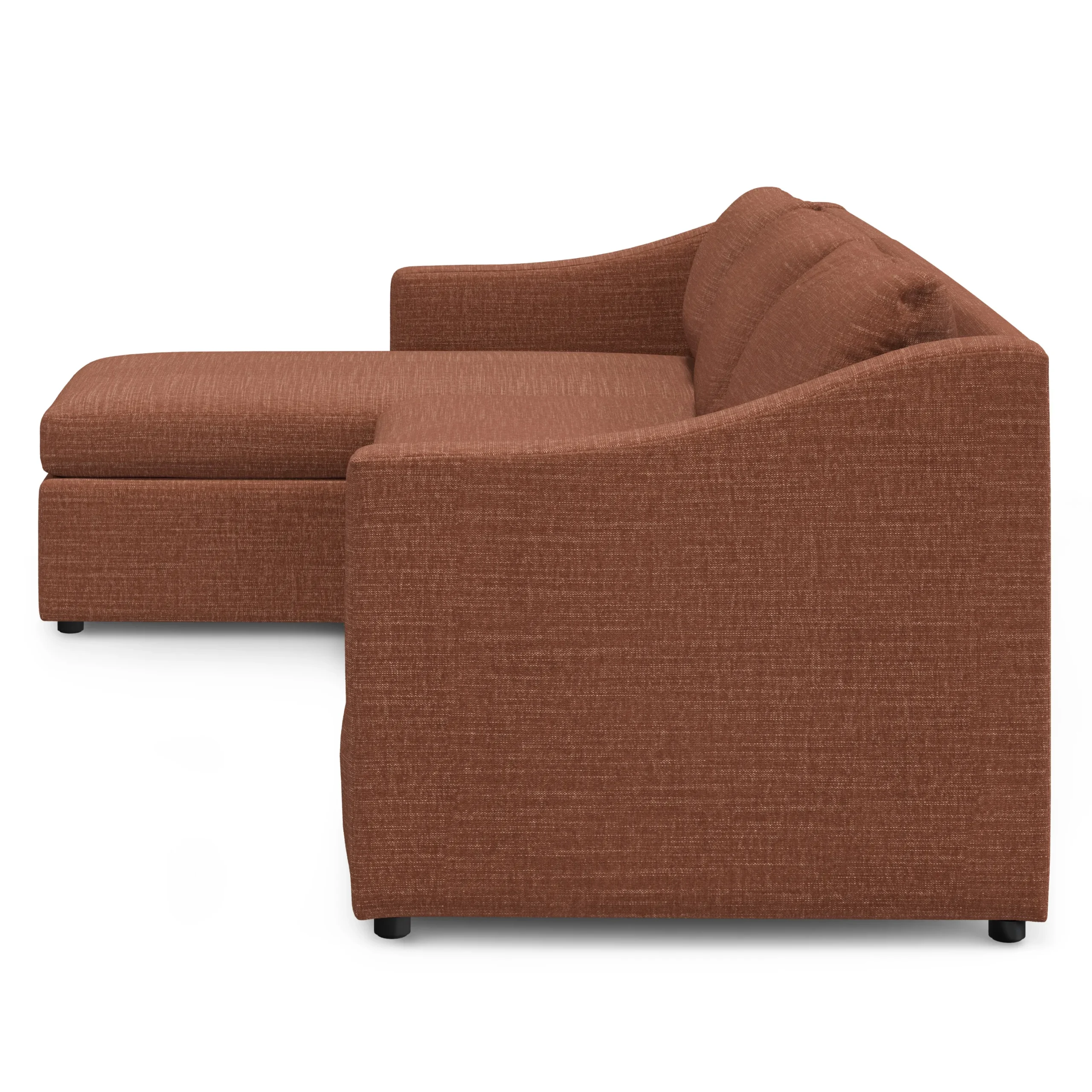 Landry 109_ Left Storage Sleeper Sectional - Napa Rust - Image 6