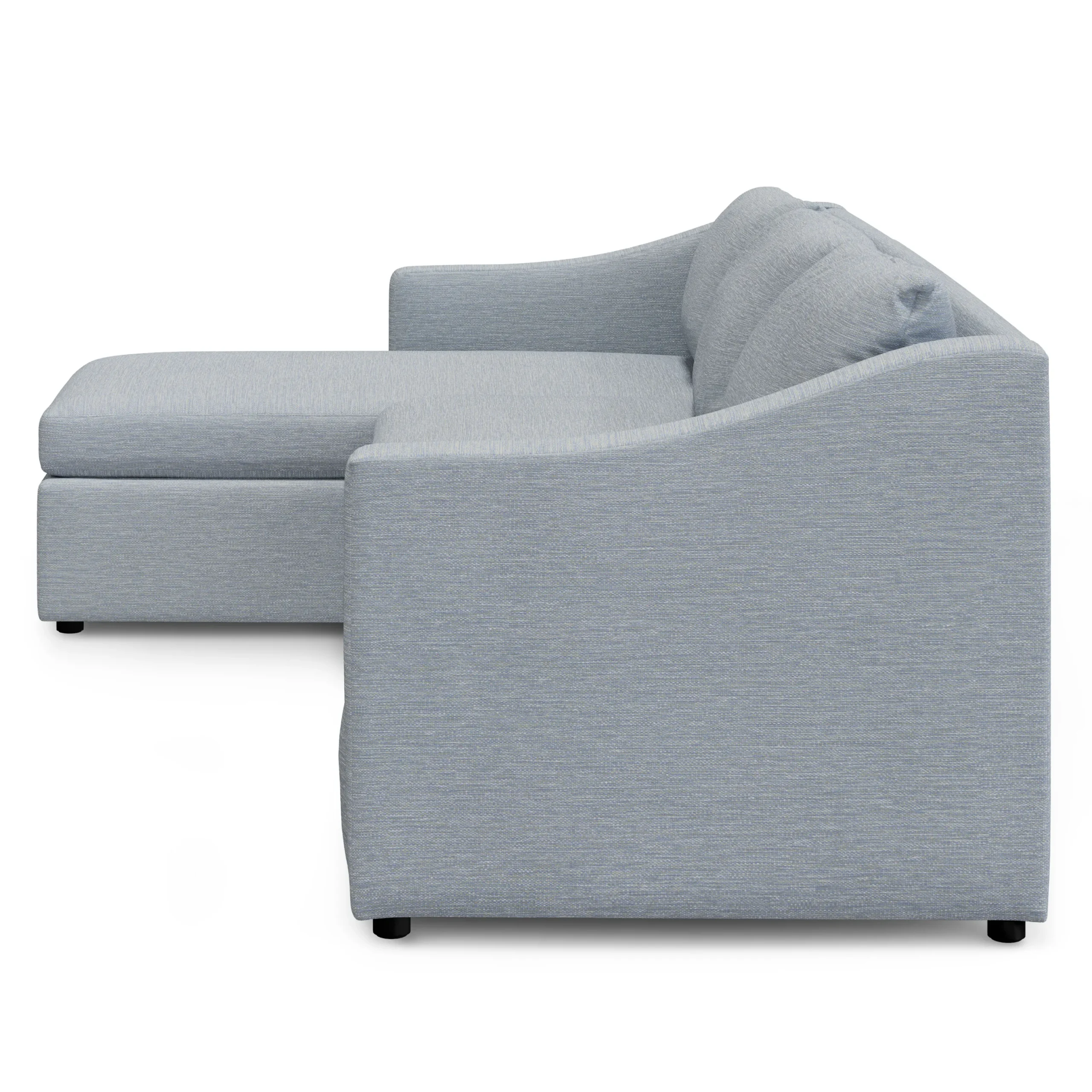 Landry 109_ Left Storage Sleeper Sectional - Silver Light Blue - Image 6