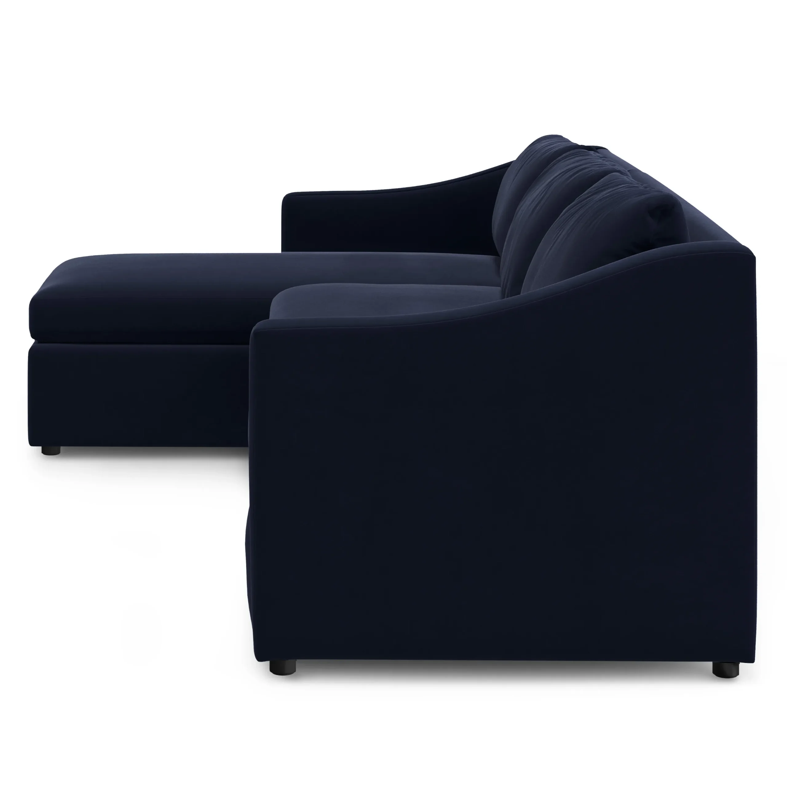 Landry 109_ Velvet Left Storage Sleeper Sectional - Hale Ink - Image 6