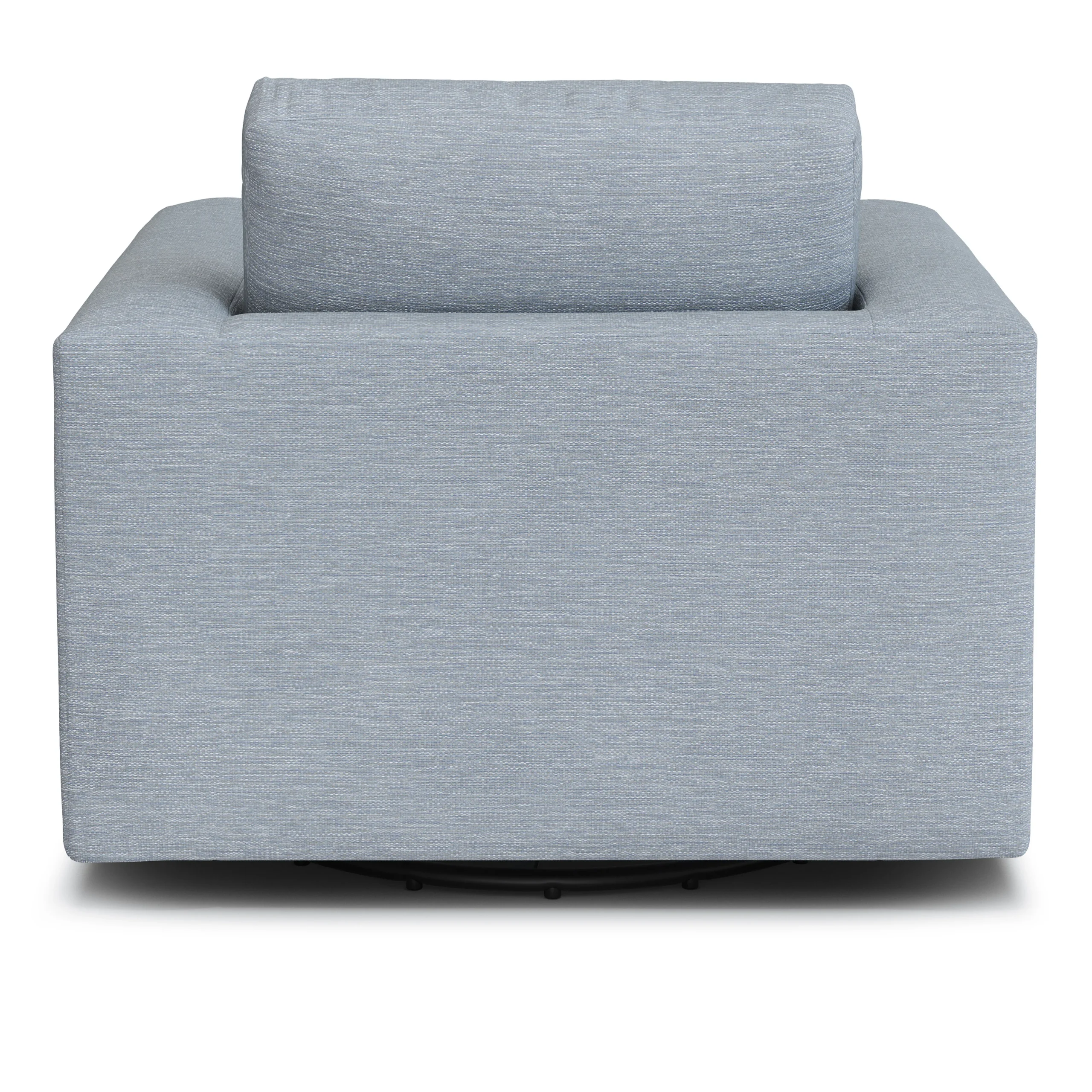 Riley 42_ Grand Swivel Chair - Silver Light Blue - Image 8