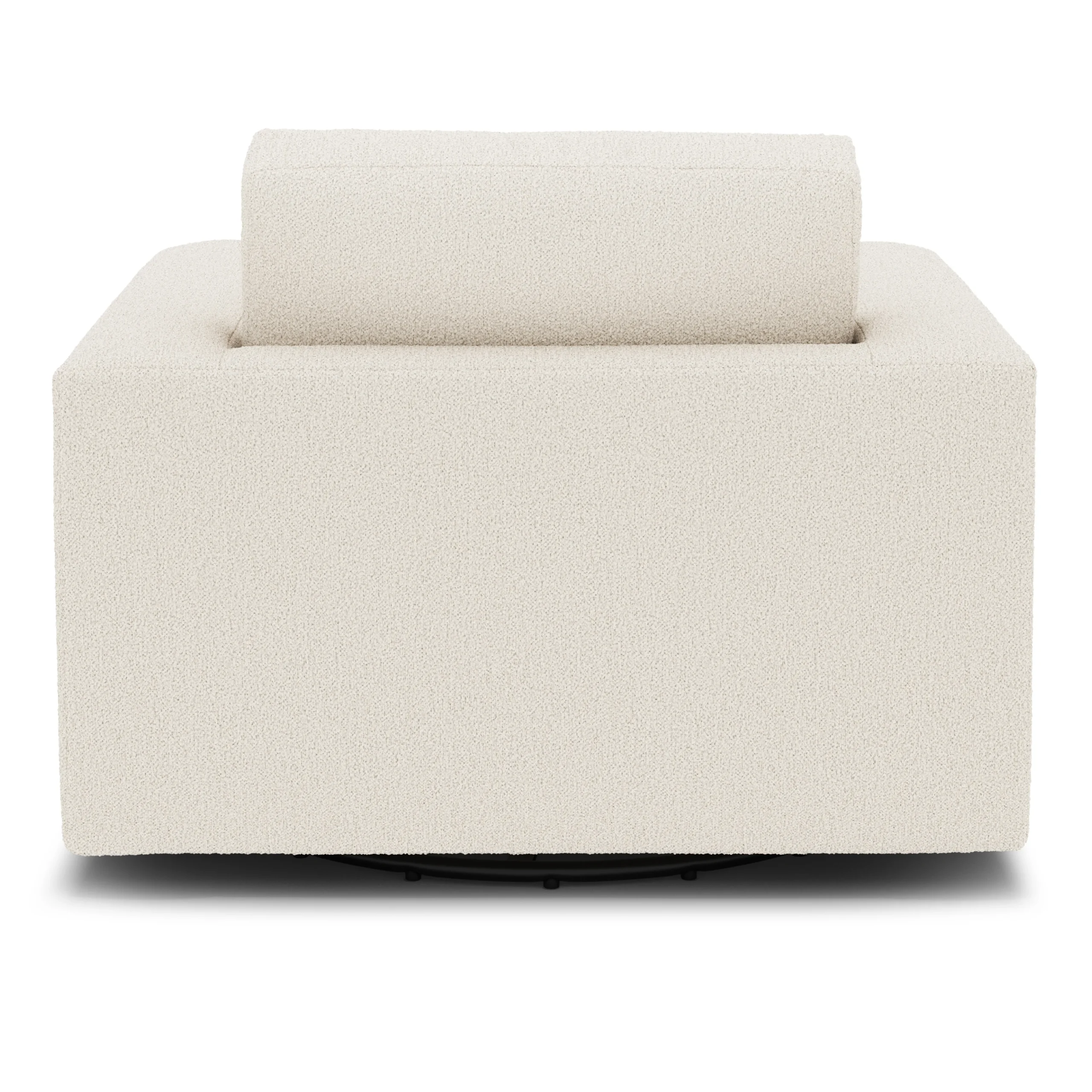 Riley 42_ Grand Swivel Chair - Ivory Wool Bouclé - Image 8
