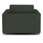 Riley 42_ Grand Swivel Chair - Green Wool Bouclé