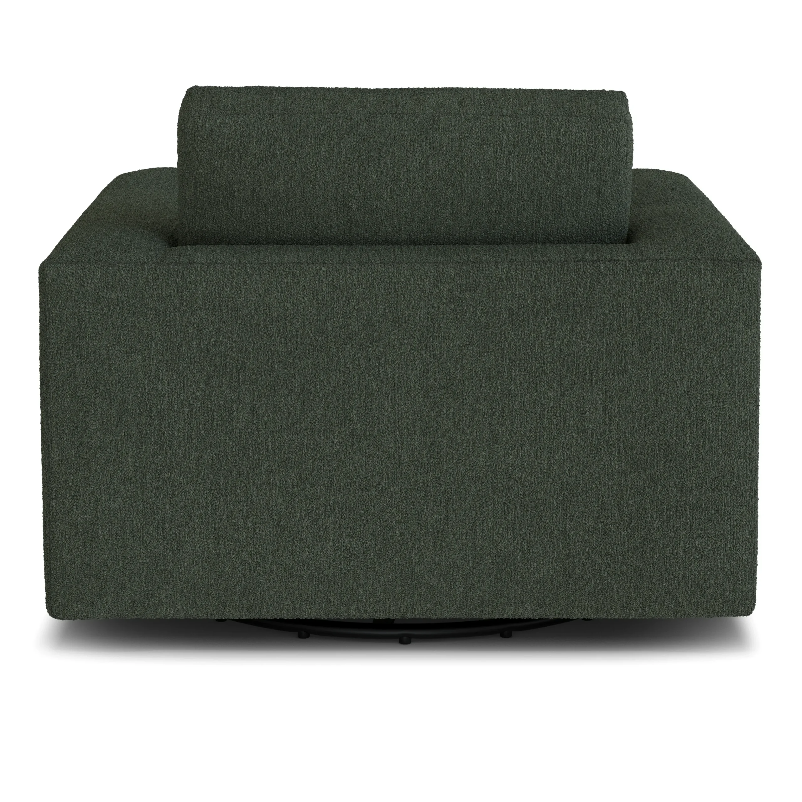 Riley 42_ Grand Swivel Chair - Green Wool Bouclé - Image 8