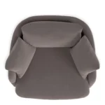 Leigh 47_ Velvet Grand Swivel Lounge Chair - Hale Warm Gray