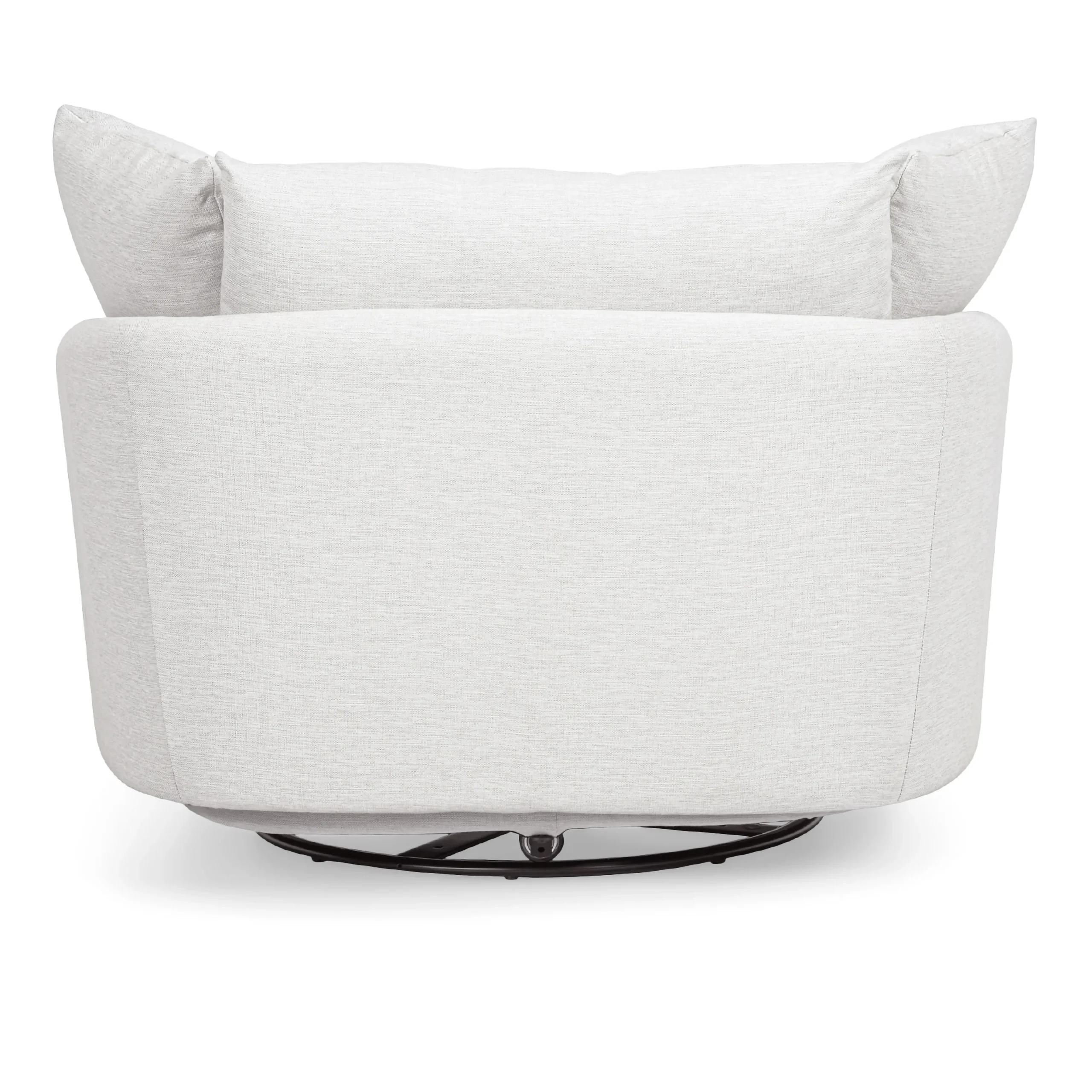 Leigh 47_ Grand Swivel Lounge Chair - Silver Ivory - Image 7