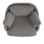Leigh 47_ Grand Swivel Lounge Chair - Silver Gray