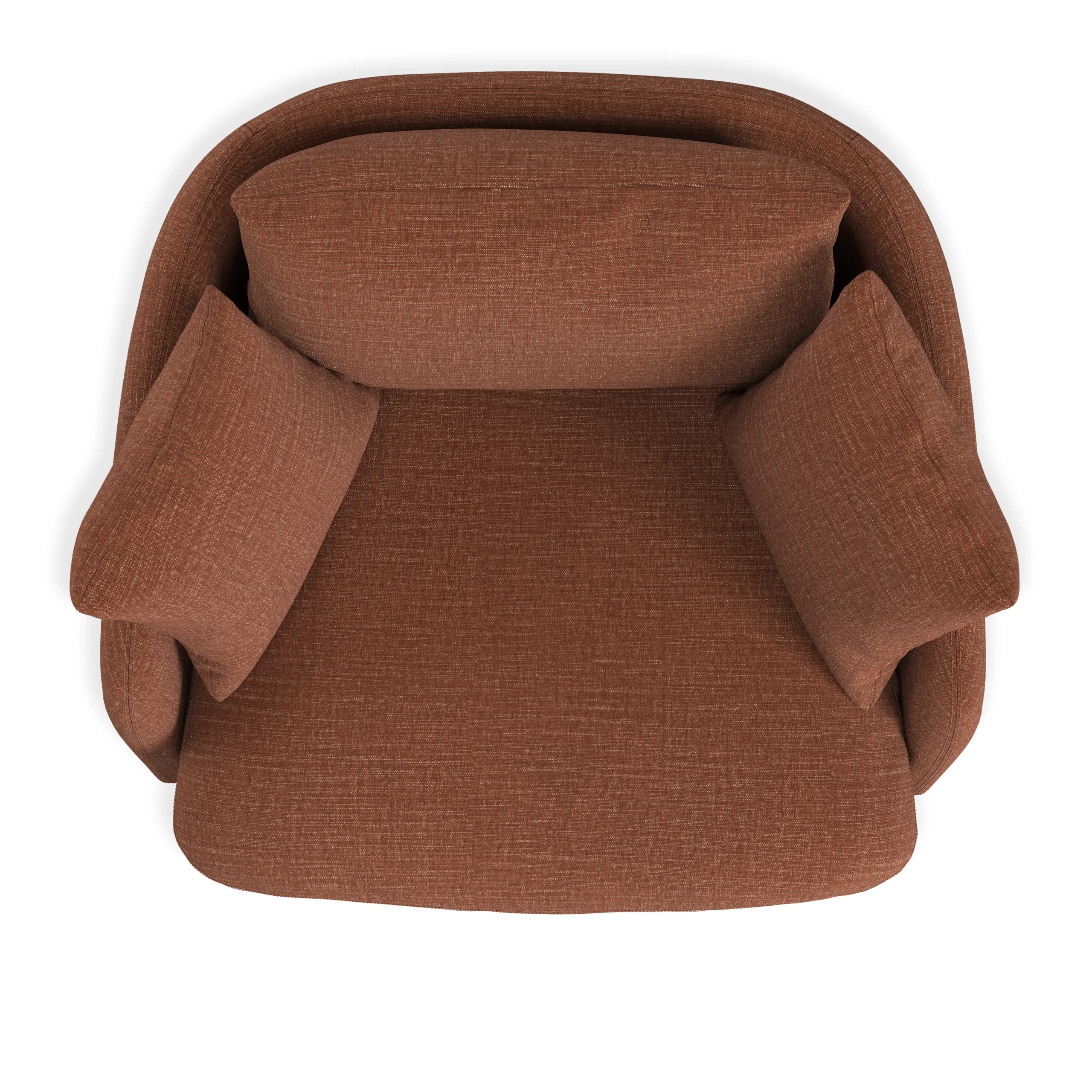 Leigh 47_ Grand Swivel Lounge Chair - Napa Rust - Image 3