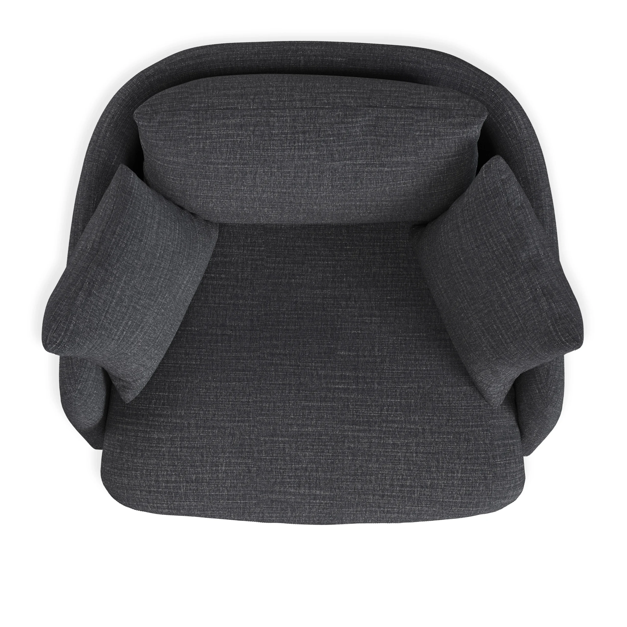 Leigh 47_ Grand Swivel Lounge Chair - Napa Charcoal - Image 6