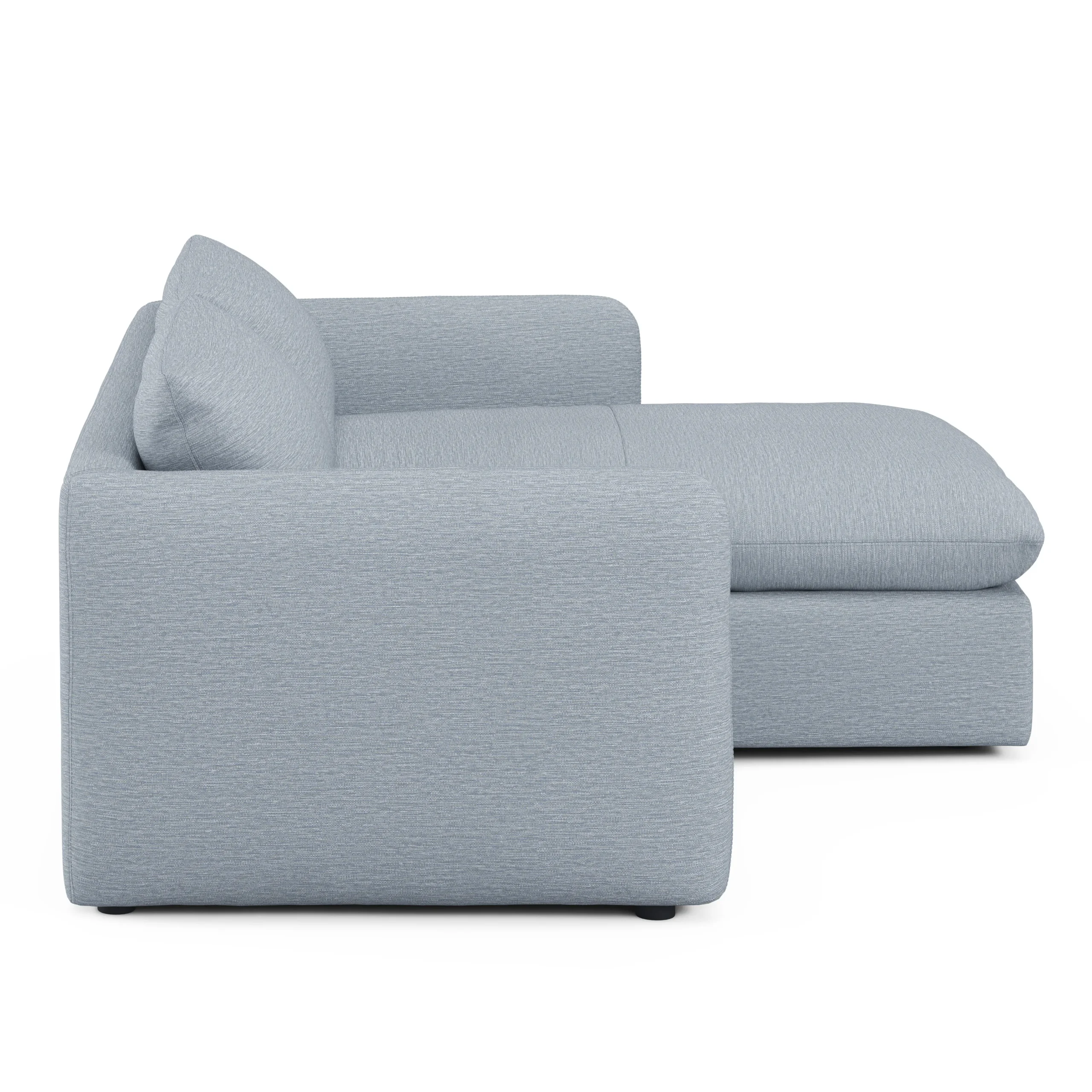 Leigh 86_ Reversible Storage Sectional - Silver Light Blue - Image 6