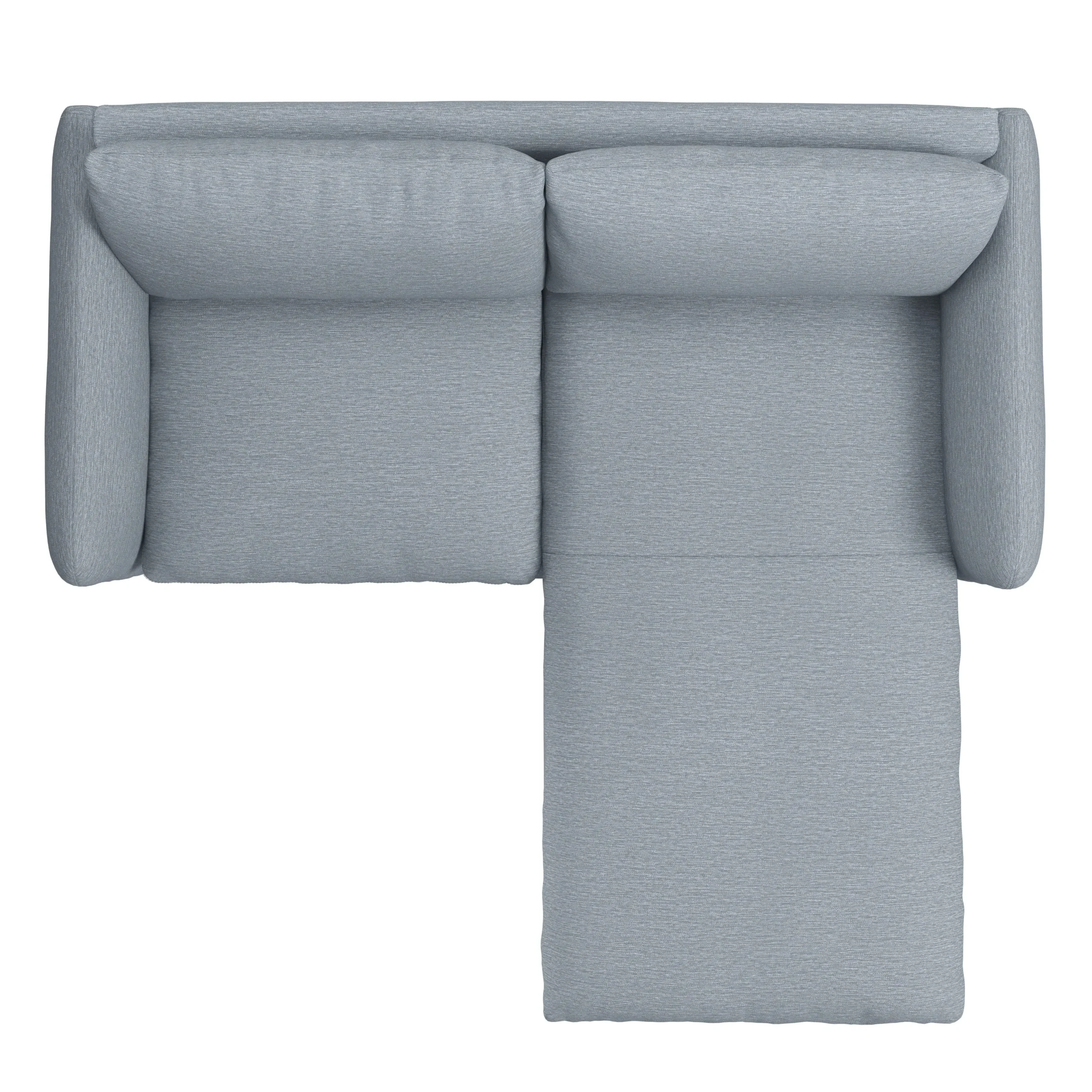 Leigh 86_ Reversible Storage Sleeper Sectional - Silver Light Blue - Image 6