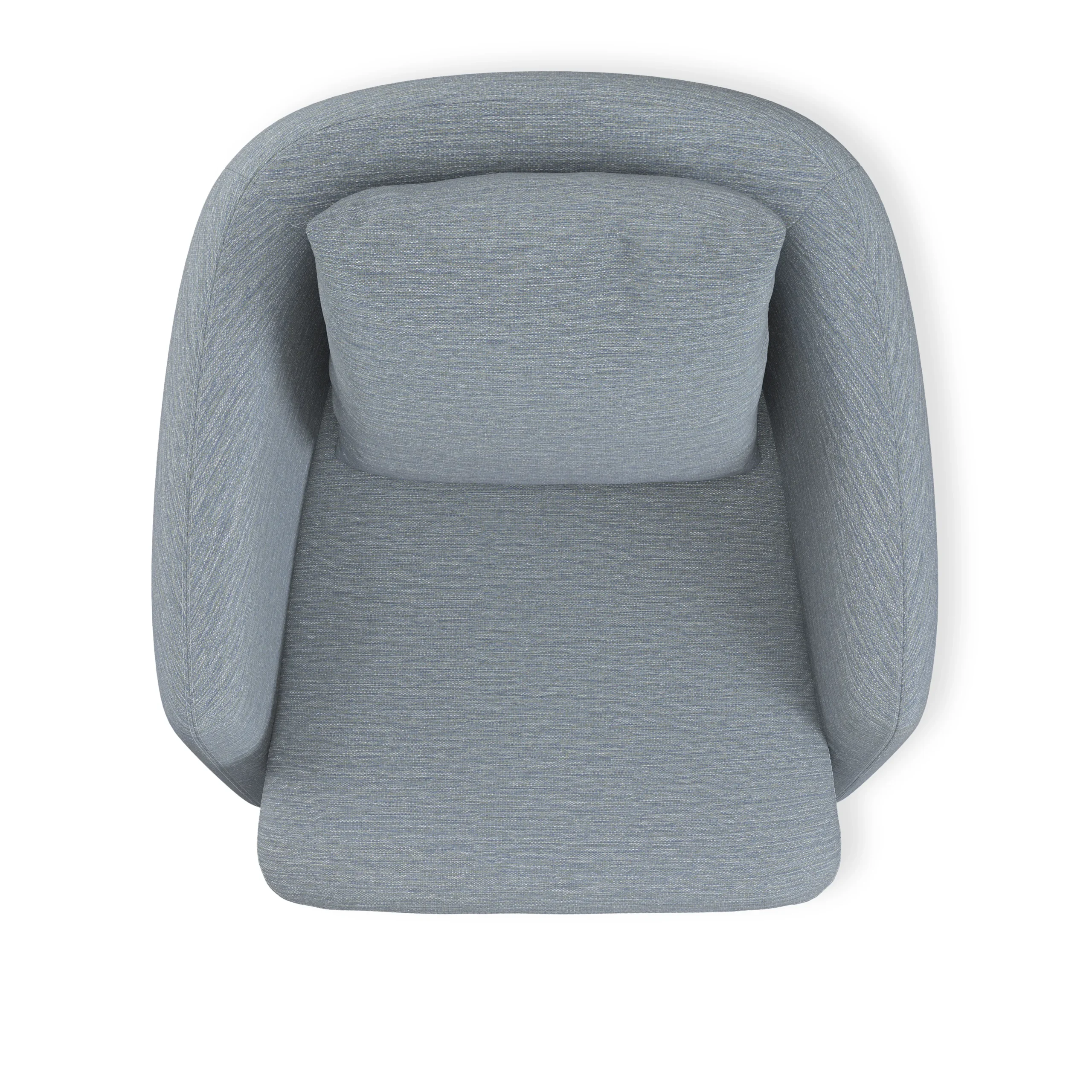 Leigh 33_ Swivel Lounge Chair - Silver Light Blue - Image 8