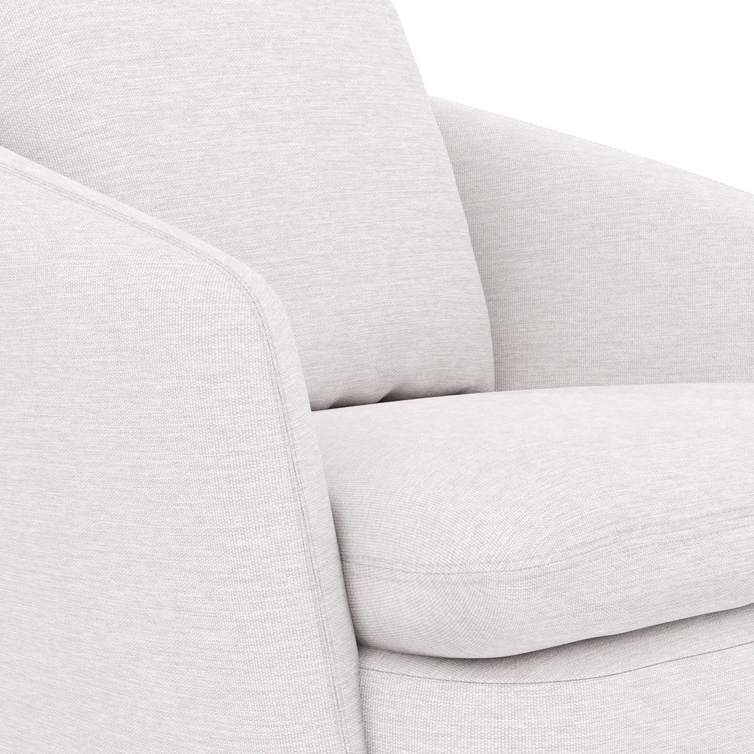Leigh 33_ Swivel Lounge Chair - Silver Ivory - Image 6