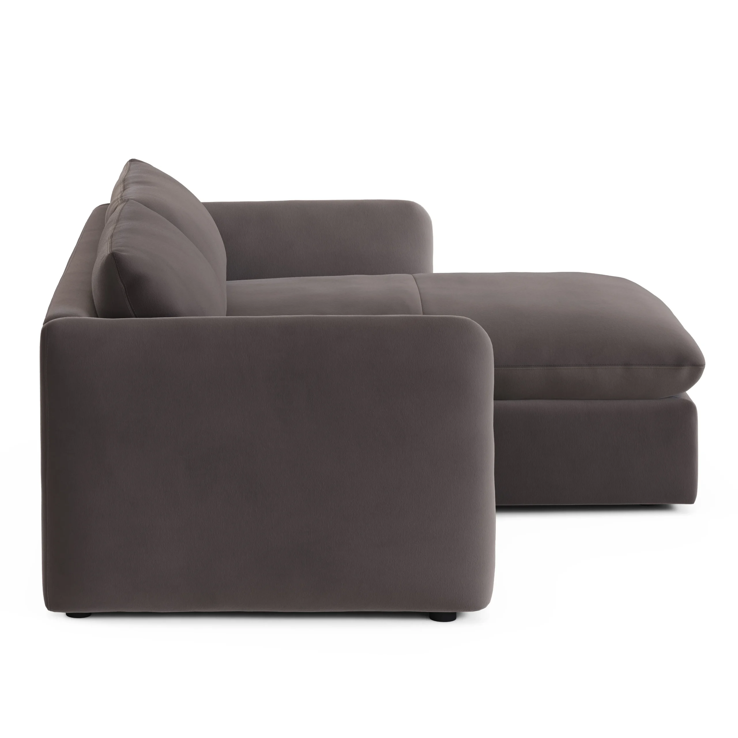 Leigh 86_ Velvet Reversible Storage Sectional - Hale Warm Gray - Image 6