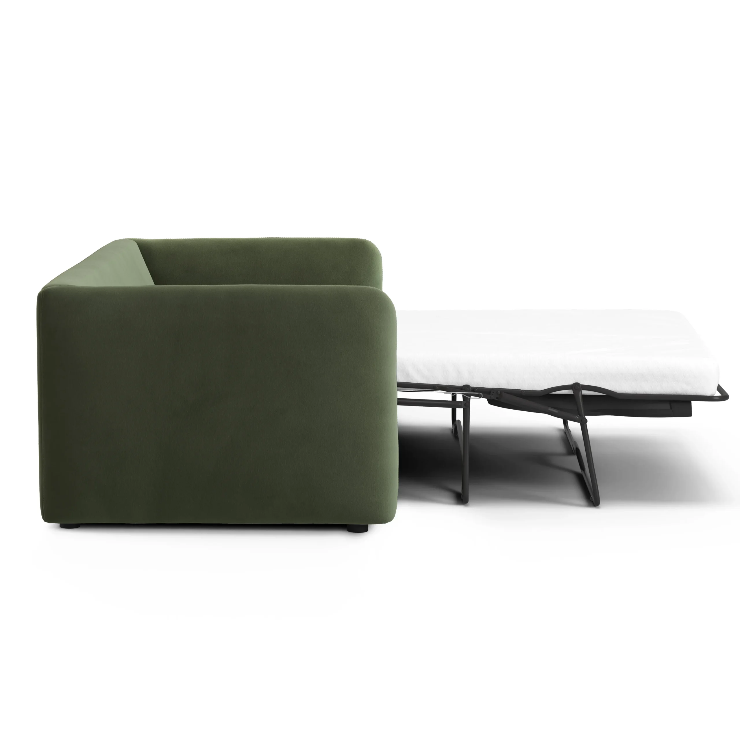Leigh 86_ Velvet Reversible Storage Sleeper Sectional - Hale Fir Green - Image 6