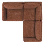 Leigh 87_ Modular Corner Sectional - Napa Rust