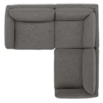 Leigh 87_ Modular Corner Sectional - Silver Gray