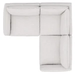 Leigh 87_ Modular Corner Sectional - Silver Ivory