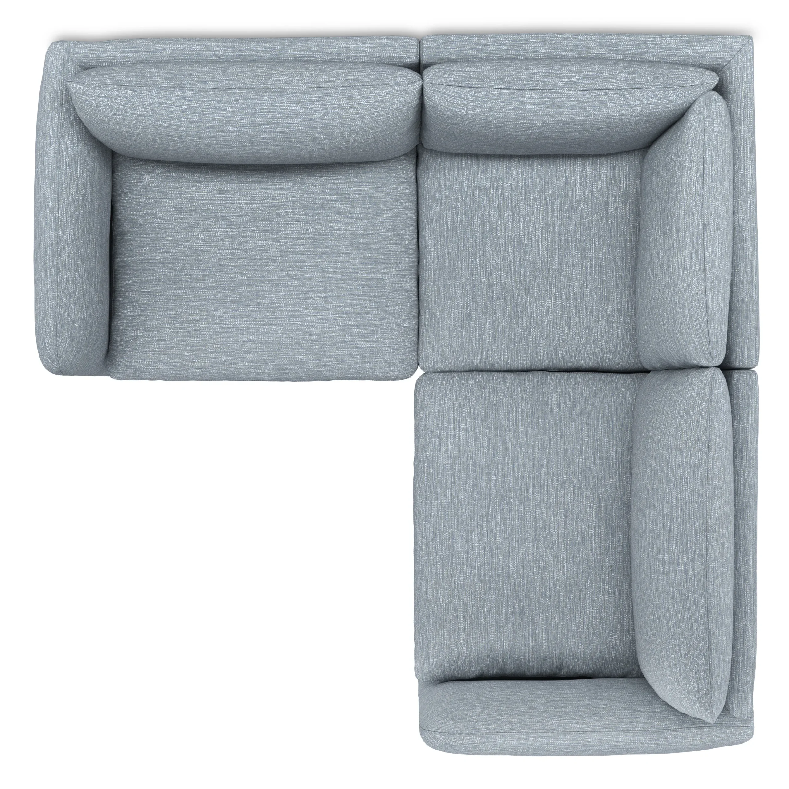 Leigh 87_ Modular Corner Sectional - Silver Light Blue - Image 6