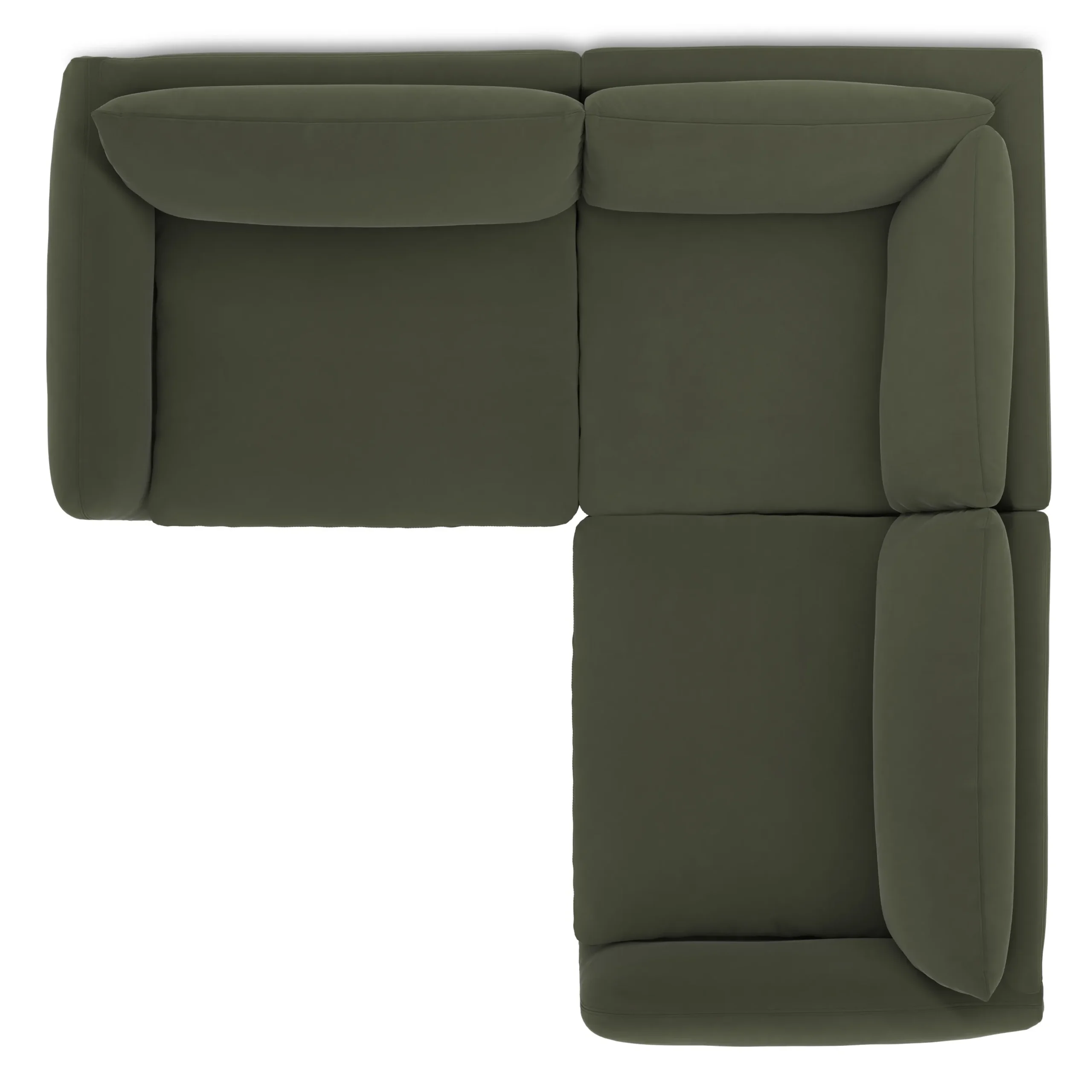 Leigh 87_ Velvet Modular Corner Sectional - Hale Fir Green - Image 6
