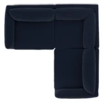 Leigh 87_ Velvet Modular Corner Sectional - Hale Ink